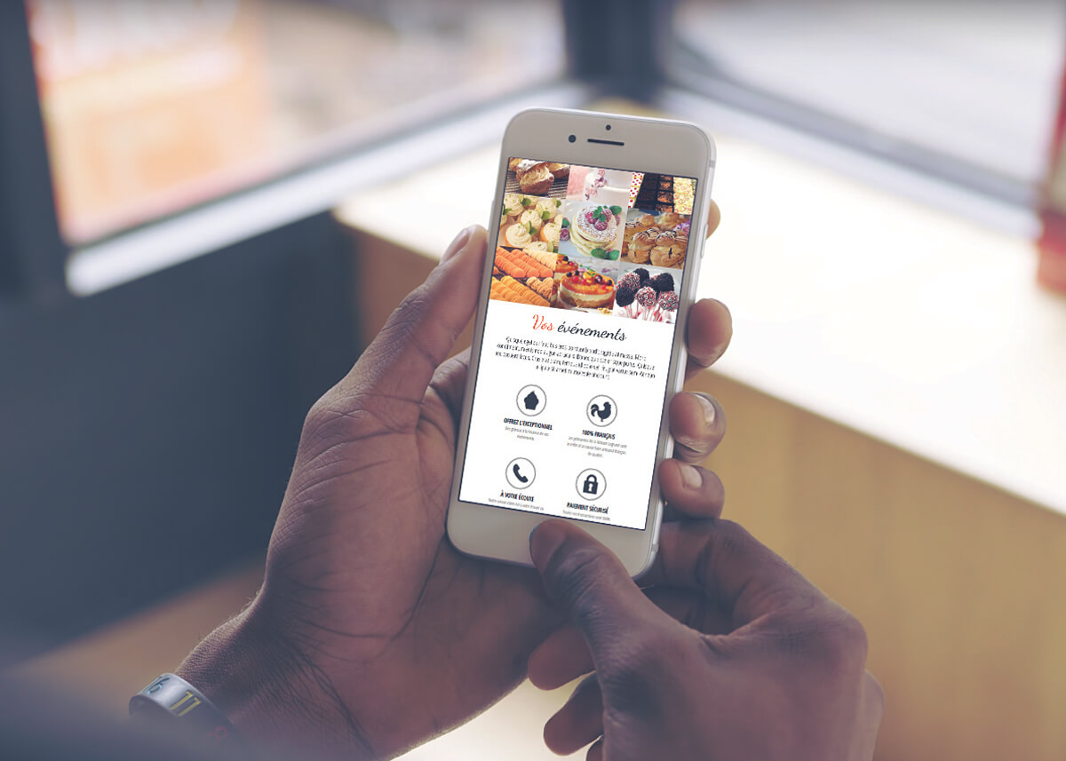 Vue du site sur mobile